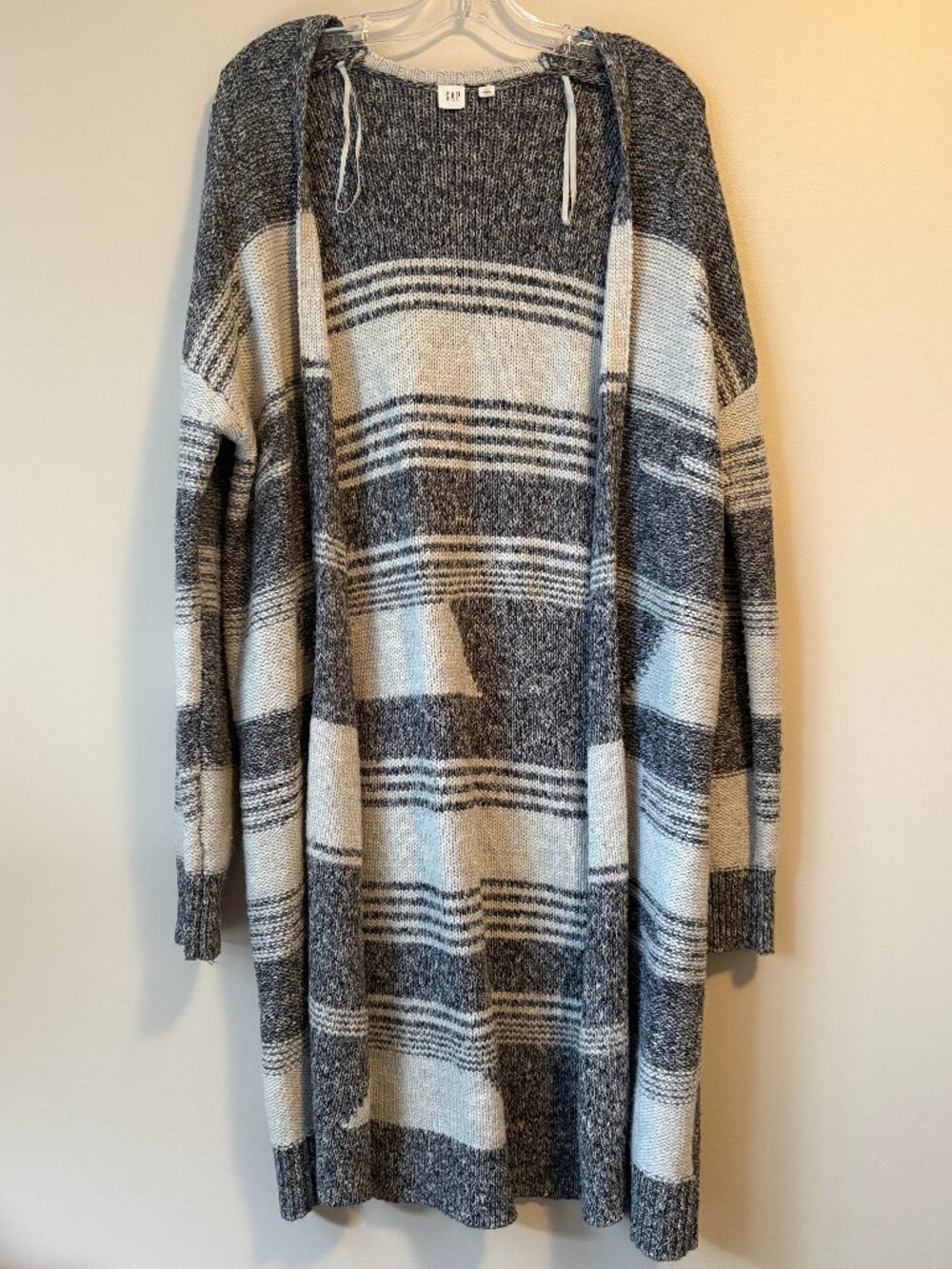 GAP Graphic Open 3 Cardigan Sweater Large Tall L